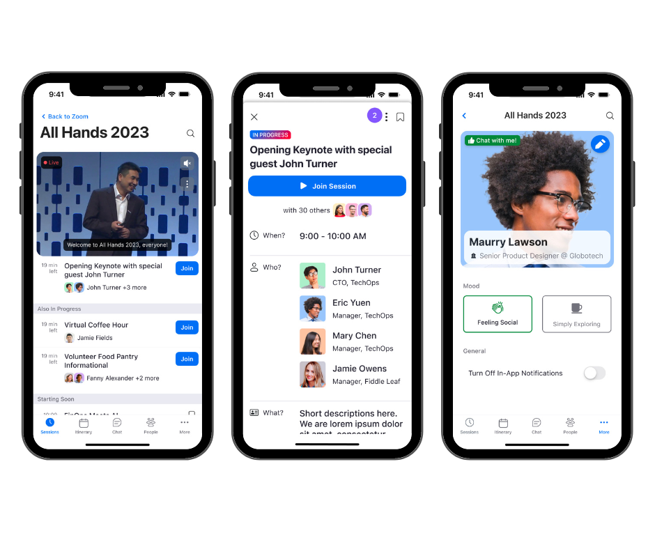 Zoom Events Mobile App