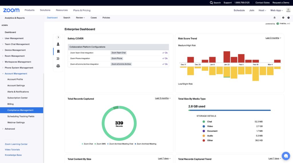 Zoom Compliance Manager