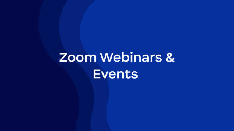 Zoom Webinars & Events